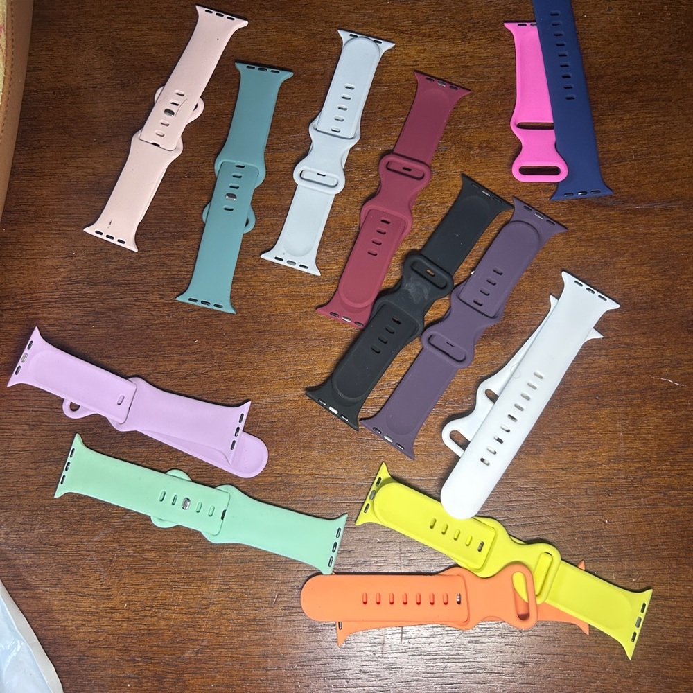 Colorful Silicone Watch Bands Set - Picture 2 of 8